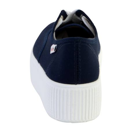 Baskets basses  à lacets  velours Marine 3 - vertbaudet enfant 