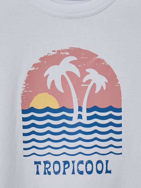 T-shirt 'tropicool' garçon - coton biologique Blanc 2 - vertbaudet enfant 
