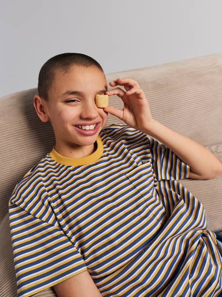 T-shirt manches courtes garçon rayé bleu 2 - vertbaudet enfant 