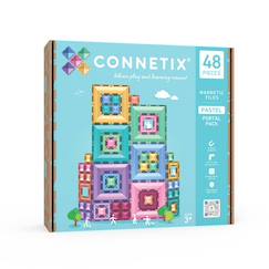 Jouet-Jeux d'imagination-Jeu de construction magnétique pastel pack de portail, 48 pièces