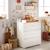 Chambre bébé complète basic, lit 120x60 tout barreaux, commode à langer 3 tiroirs et armoire 2 portes - boutons cœur - basic Blanc+Blanc/gris+Blanc/rose 3 - vertbaudet enfant 