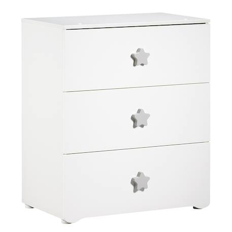 Chambre complète bébé avec lit à barreaux et commode à langer - basic Blanc+Blanc/gris+Blanc/rose 12 - vertbaudet enfant 