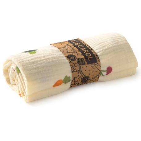Lange en mousseline fruits et légumes Multi-coloured 3 - vertbaudet enfant 