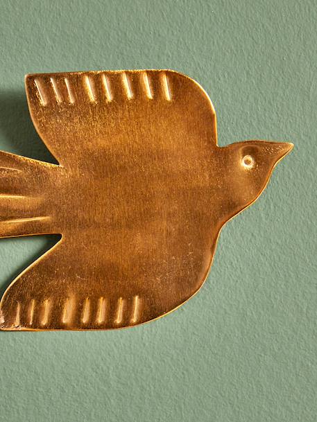 Déco murale oiseau laiton Dore 2 - vertbaudet enfant 