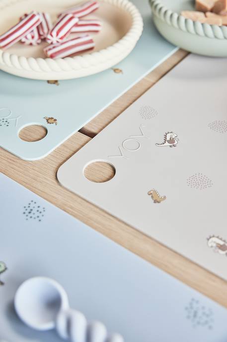 Set de table en sillicone Blanc et bleu+Bleu+Marron 11 - vertbaudet enfant 