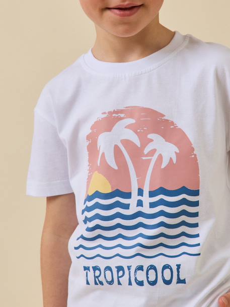 T-shirt 'tropicool' garçon - coton biologique Blanc 3 - vertbaudet enfant 