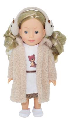 Jouet-Poupons et poupées-Poupée frostyzz nounours avec cache-oreilles pour enfant - 30cm