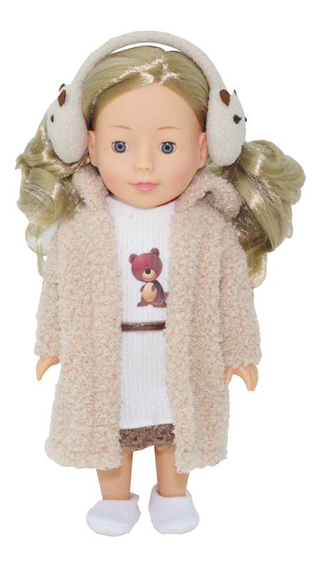 Poupée frostyzz nounours avec cache-oreilles pour enfant - 30cm Marron 1 - vertbaudet enfant 
