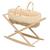Couffin bébé en fibres naturelles et habillage tissu avec support en pin massif Beige/marron+Blanc/orange+Bleu+Rose+Rose imprimé+Vert tilleul 2 - vertbaudet enfant 