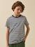 T-shirt rayé garçon - coton biologique Rayure bico bleu+Rayure bico verte 1 - vertbaudet enfant 