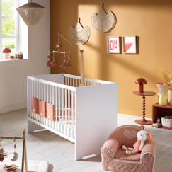Chambre et rangement-Lit bébé 120x60 avec têtes de lit panneaux - first