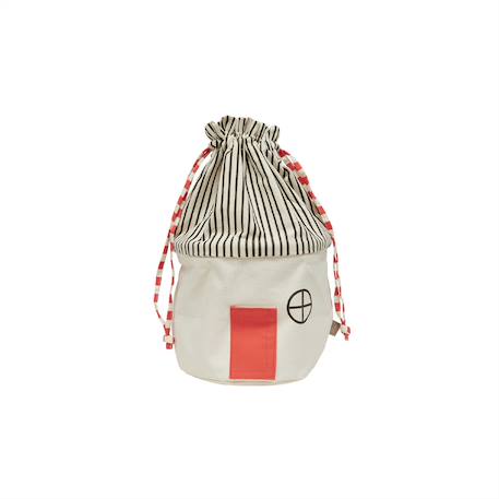 Panier de rangement en coton Marron+Rouge 4 - vertbaudet enfant 
