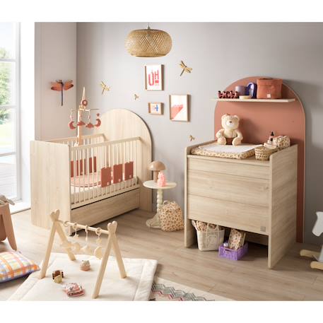 Pack chambre bébé évolutif – lit 120x60 transformable en 90x190 + commode à langer évolutive en bureau - arche Caramel/marron+Marron+Marron/caramel+Marron/rouge+Marron/vert+Rouge/marron+Vert/marron 19 - vertbaudet enfant 