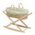 Couffin bébé en fibres naturelles et habillage tissu avec support en pin massif Beige/marron+Blanc/orange+Bleu+Rose+Rose imprimé+Vert tilleul 32 - vertbaudet enfant 