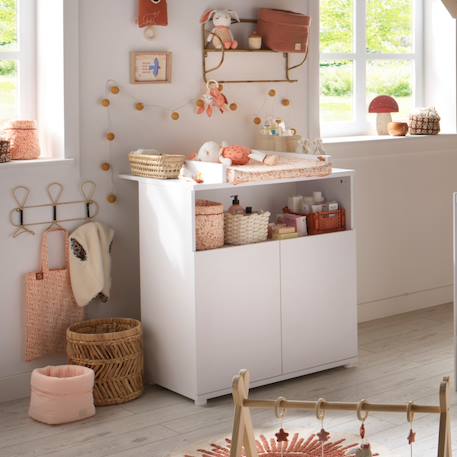 Commode à langer bébé 2 portes - first Blanc 5 - vertbaudet enfant 