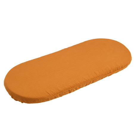 Couffin bébé en fibres naturelles et habillage tissu avec support en pin massif Beige/marron+Blanc/orange+Bleu+Rose+Rose imprimé+Vert tilleul 4 - vertbaudet enfant 