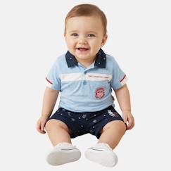 -Polo avec son short à motifs assorti