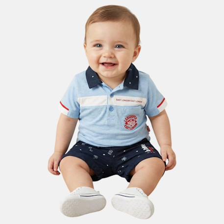 Polo avec son short à motifs assorti Bleu+Marine+Rouge 1 - vertbaudet enfant 