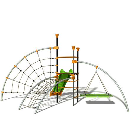 Aire de jeux avec toboggan evo zeny pour enfants Gris 1 - vertbaudet enfant 