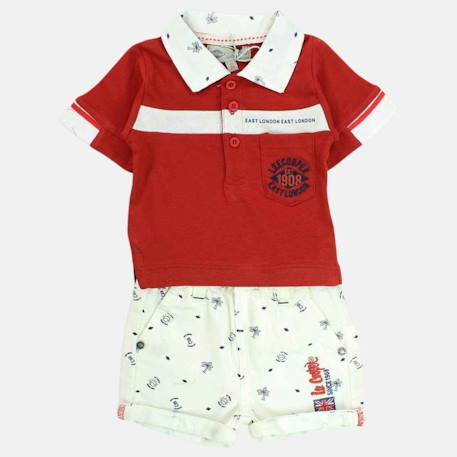 Polo avec son short à motifs assorti Bleu+Marine+Rouge 16 - vertbaudet enfant 