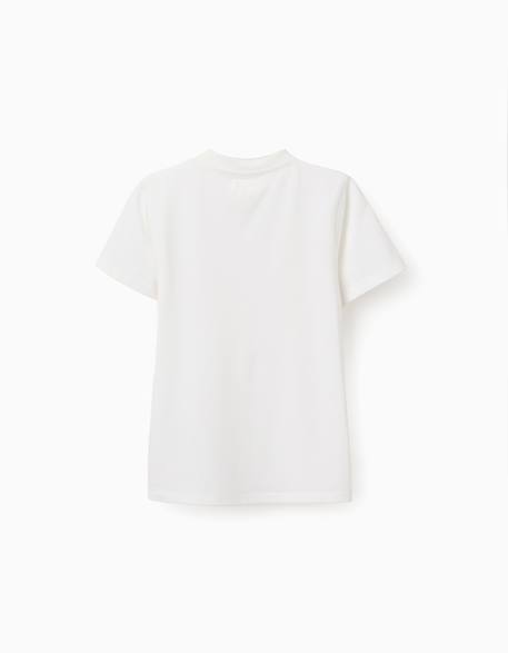 T-shirt en coton avec poche poitrine Blanc 2 - vertbaudet enfant 