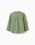 Chemise à manches longues en lin et coton avec col mao Blanc+Bleu clair+Bleu foncé+Jaune clair+Vert 18 - vertbaudet enfant 