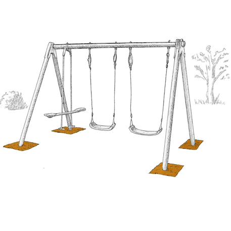 Kit d'ancrage pour portique balançoire secur'in - sans béton pour enfants Gris 5 - vertbaudet enfant 
