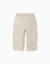 Pantalon en lin avec cordon de serrage Beige clair+Bleu foncé 2 - vertbaudet enfant 