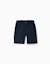 Short chino long en lin et coton Beige foncé+Bleu foncé 5 - vertbaudet enfant 