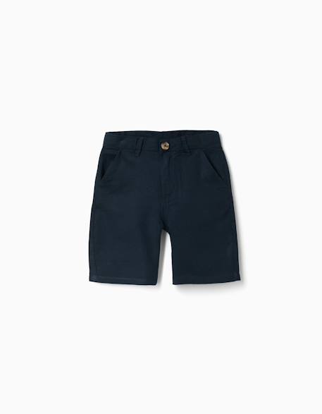 Garçon-Short chino long en lin et coton