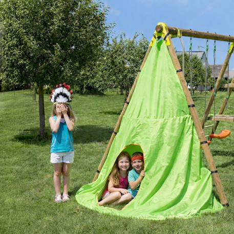 Tipi pour portique balançoire 2,3 m - 2,5 m pour enfants Vert 1 - vertbaudet enfant 