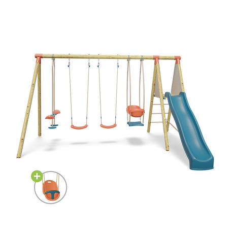 Portique balançoire2,30 m topwood xolti 2 - 8 enfants Bois 2 - vertbaudet enfant 