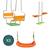 Portique balançoire métal kaheco 2,30 m 8 enfants Bois 4 - vertbaudet enfant 
