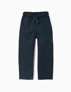 -Pantalon à coupe droite en lin avec cordon de serrage