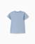 T-shirt en coton avec imprimé stroky Bleu clair 2 - vertbaudet enfant 
