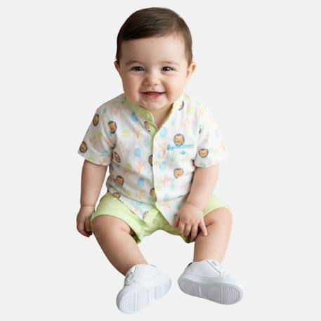 Ensemble chemisier et short bébé garçon Marine+Vert 7 - vertbaudet enfant 