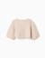 Gilet en maille avec des détails festonnés Beige clair+Blanc 3 - vertbaudet enfant 