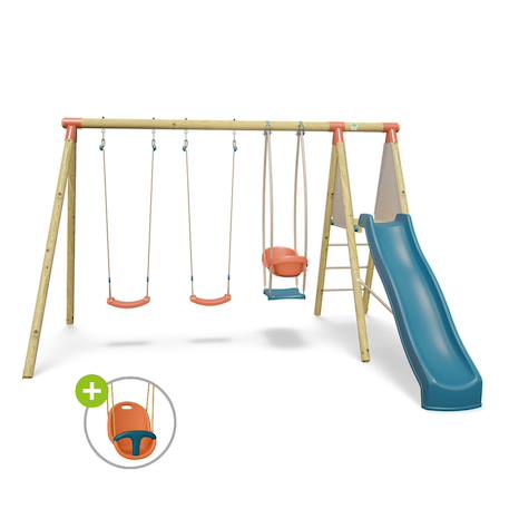 Portique balançoire 2,30 m topwood zalmi 2 - 6 enfants Bois 2 - vertbaudet enfant 