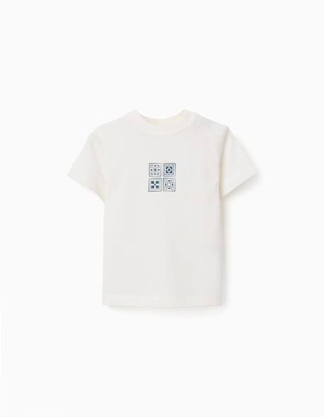 Bébé-T-shirt, sous-pull-T-shirt en coton avec imprimé mosaïque