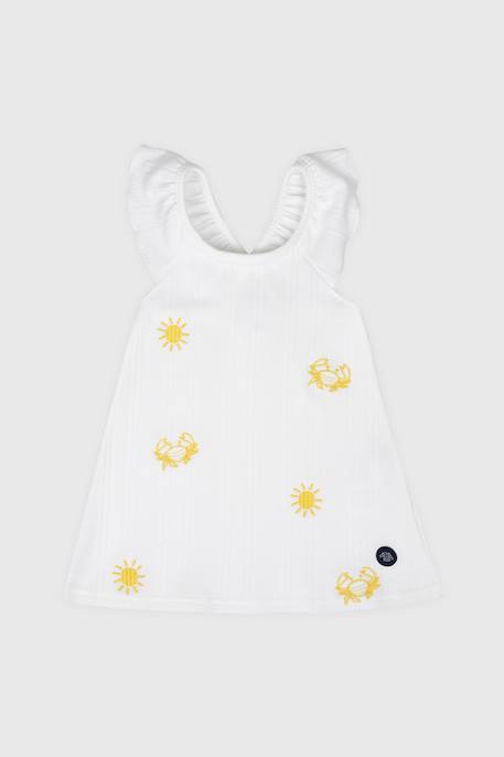 Robe sans manche en coton bébé Blanc 1 - vertbaudet enfant 