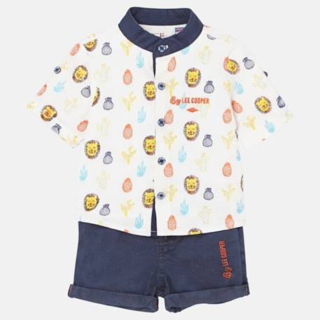 Ensemble chemisier et short bébé garçon Marine+Vert 6 - vertbaudet enfant 