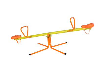 Bascule-trébuchet métal rotative coucou pour enfants Jaune 2 - vertbaudet enfant 
