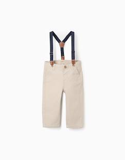 Bébé-Pantalon, jean-Pantalon en sergé avec bretelles amovibles