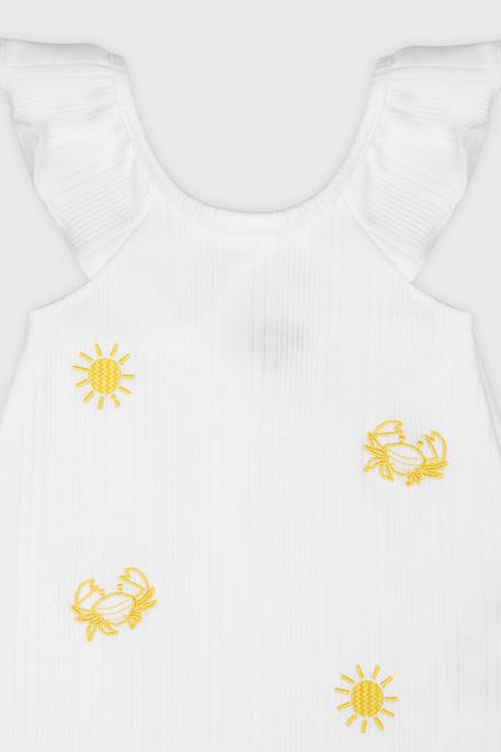 Robe sans manche en coton bébé Blanc 2 - vertbaudet enfant 
