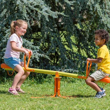 Bascule-trébuchet métal rotative coucou pour enfants Jaune 1 - vertbaudet enfant 