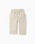Pantalon en lin avec cordon de serrage Beige clair+Bleu foncé 1 - vertbaudet enfant 