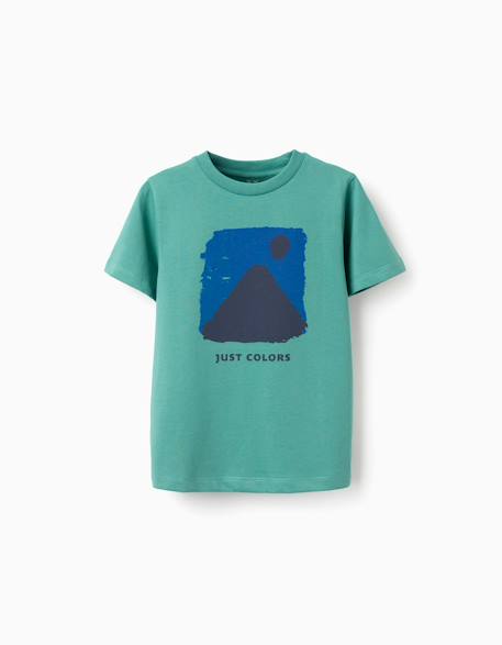 Garçon-T-shirt en coton avec imprimé just colors