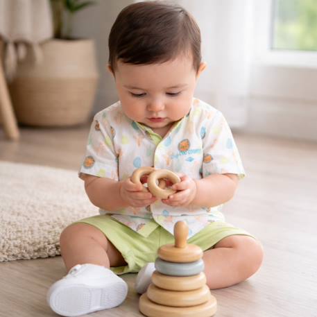 Ensemble chemisier et short bébé garçon Marine+Vert 10 - vertbaudet enfant 