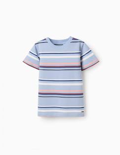 Garçon-T-shirt, polo, sous-pull-T-shirt-T-shirt rayé en coton