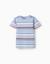 T-shirt rayé en coton Bleu clair 1 - vertbaudet enfant 